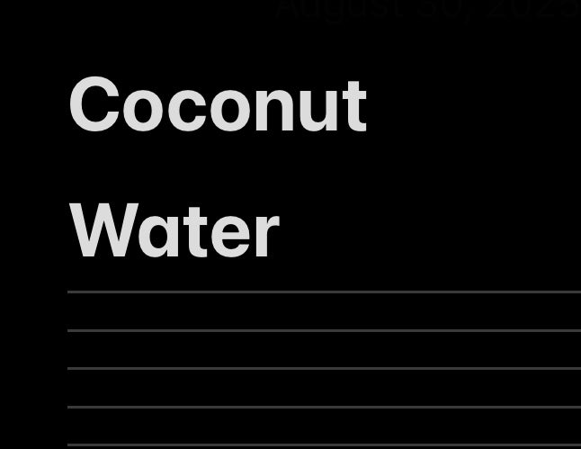 Coconut Water
